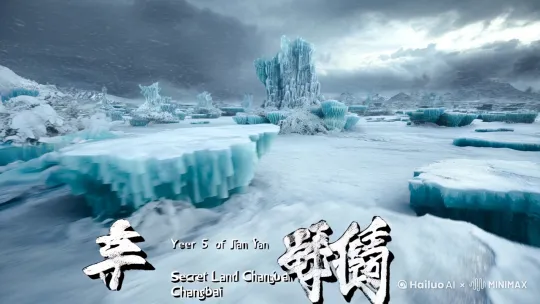 1. 全景俯拍:暴风雪中的辽东雪原,镜头穿过冰晶呈现水墨质感字幕"建安五年·长白秘境"
2. 特写推移:结冰的青龙偃月刀插入雪地,刀面映出赤兔马不安摆动的缰绳
3. 环境音:夹杂着低频虎啸的北风声,雪粒在镜头前横向飞掠
4. 主观镜头:关羽左手轻抚美髯时,赤兔马突然人立嘶鸣(慢动作雪花飞溅)
5. 仰角镜头:巨型剑齿虎跃过十丈冰崖,逆光中獠牙泛着蓝光(伴随冰层断裂音效)
6. 眼部特写:关羽凤目猛然睁开,瞳孔收缩倒映出扑来的兽影
7. 环绕镜头:刀锋划出180度寒光,削断虎须的同时斩裂雪松(木屑与雪雾齐飞)
8. 俯冲视角:剑齿虎利爪擦过关羽肩甲,迸溅的火星点燃背景枯草
9. 慢镜特写:青铜兽面吞口铠的碎片在镜头前螺旋坠落 by Hailuo AI Video Generator
