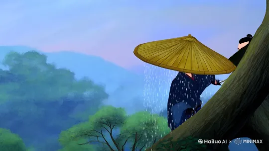 春之舞
              文/树语

小雨从斗笠上落下
剑客纵身跃上树梢
一朵桃花落在剑鞘上
笛声飘来

三月越来越近
马蹄声踏来
从梅林穿过桃林
把花酿成了酒

风，醉舞着
剑光之处
一场盛宴拉开帷幕
         2025.02.26 by Hailuo AI Video Generator