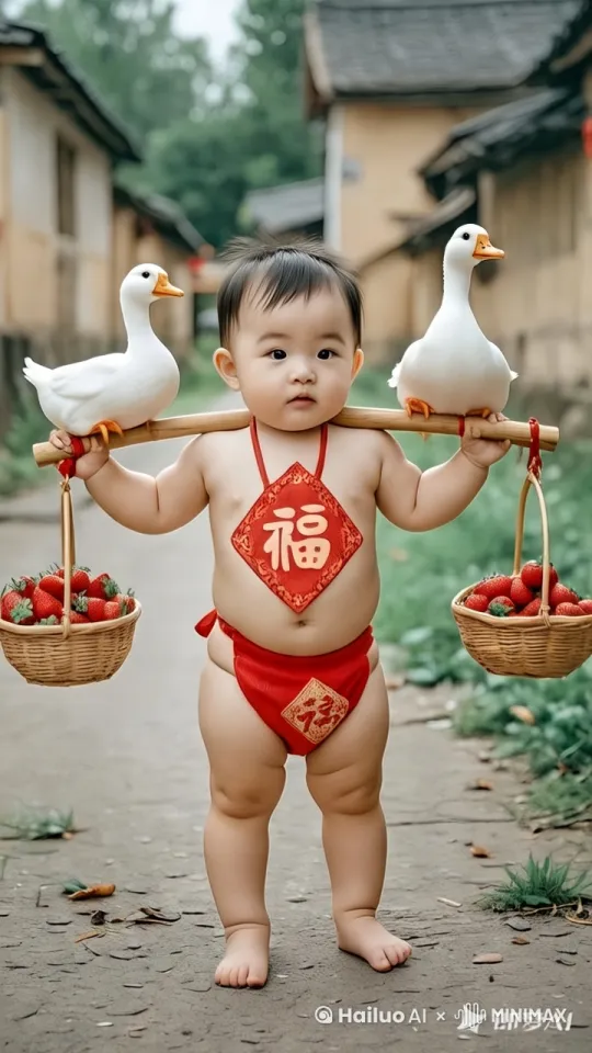 人物慢慢走动，身体也随着动起来，动作协调，画面温馨 by Hailuo AI Video Generator