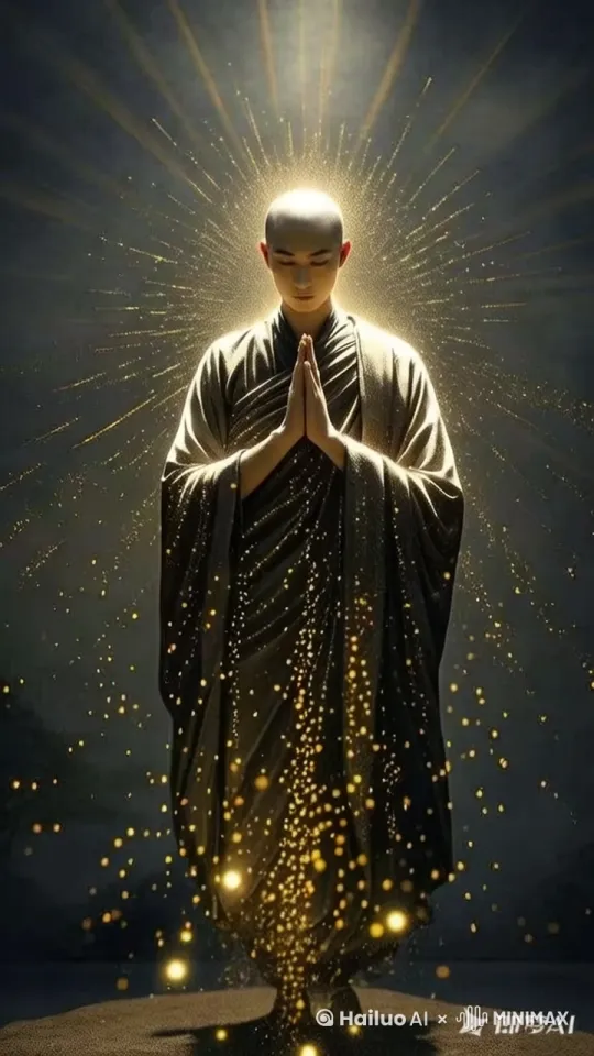 镜头缓缓拉近，一片广袤的沙漠延展在视野中，金黄色的沙丘与湛蓝的天空形成对比，给人一种辽阔而宁静的感觉。[推进,上升] by Hailuo AI Video Generator