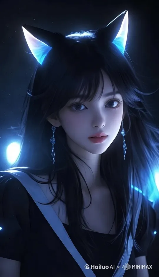 微笑眨眼睛  [右移,左摇,跟随]  眼神跟随镜头，歪头吐舌卖萌 by Hailuo AI Video Generator