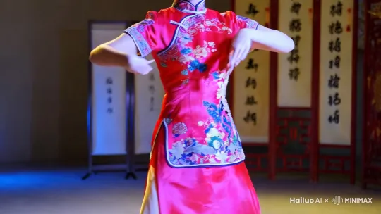 一个古风中国美女跳舞的视频 by Hailuo AI Video Generator