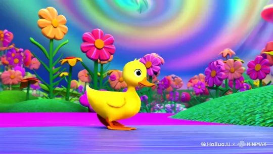 一直卡通下黄鸭流浪 by Hailuo AI Video Generator