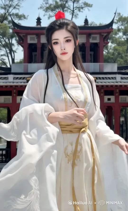 人物慢慢后退，双手张开，再合拢[下降,上摇] by Hailuo AI Video Generator
