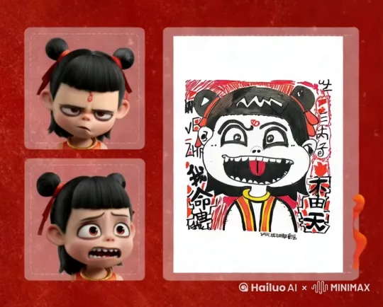 嘻哈夸张的风格， by Hailuo AI Video Generator