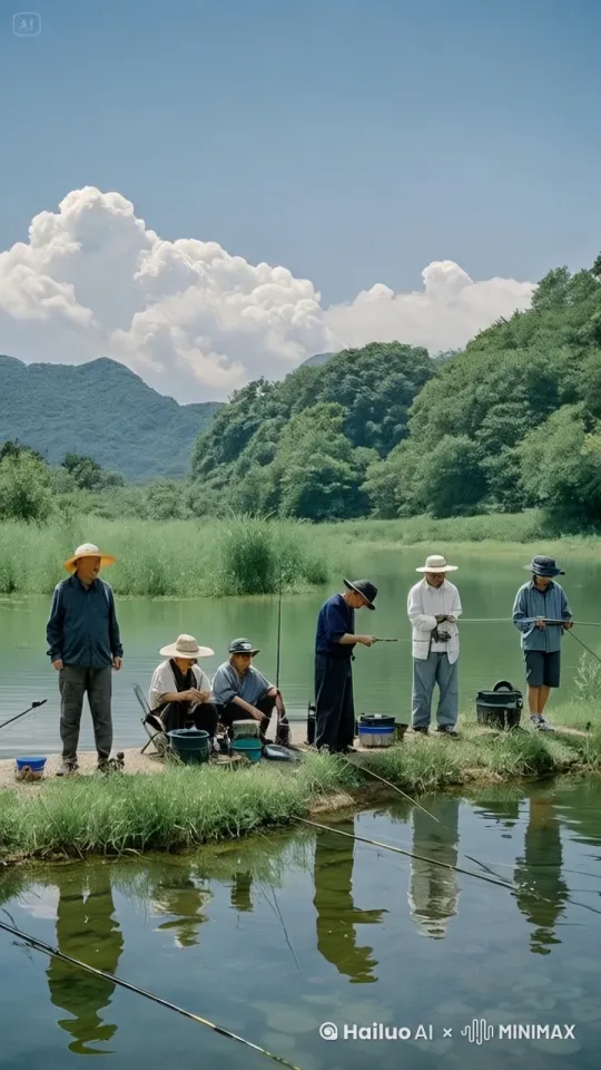 周末,我和老张奔赴郊外鱼塘。老张自诩“钓神”,早早支好装备,我在旁认真学习。起初,我这边浮漂毫无动静,老张却已钓上好几条。突然,我的浮漂猛地一沉,我激动得用力提竿,结果用力过猛,鱼饵“飞”向后方,不偏不倚落在老张头上。老张瞬间愣住,我尴尬得不知所措,紧接着两人相视大笑,笑声在鱼塘边回荡。最终,鱼虽没钓到几条,可这意外小插曲,让这次钓鱼之行满是欢乐,成为难忘回忆 by Hailuo AI Video Generator