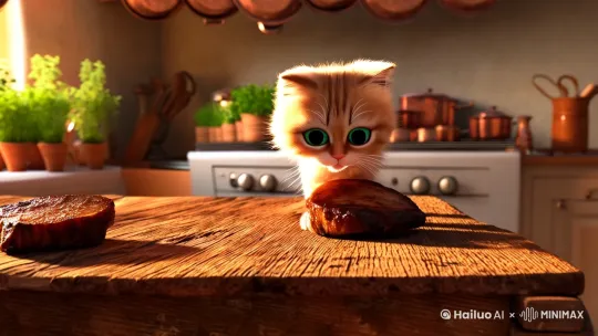 小花猫烤羊肉 by Hailuo AI Video Generator