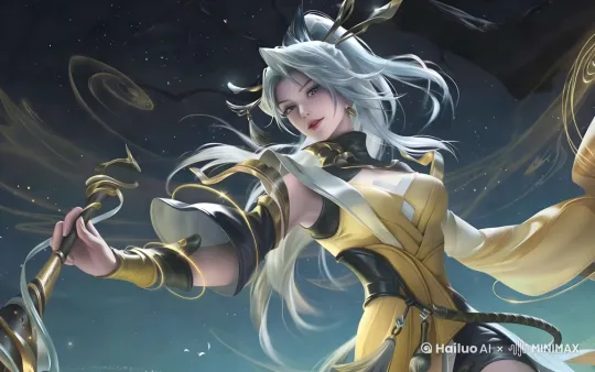 发丝，衣角飘动，眨眼睛 by Hailuo AI Video Generator