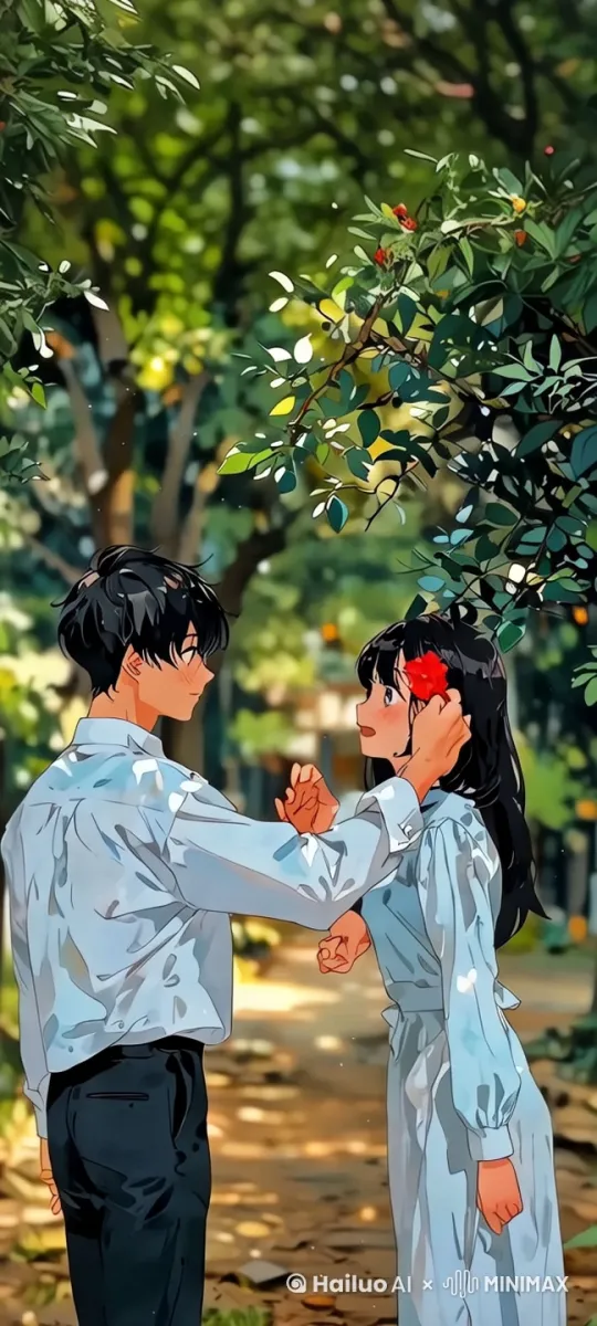 男友给女友插花，动作自然， by Hailuo AI Video Generator