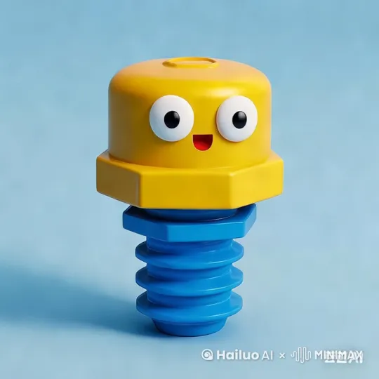 1. 核心视觉风格
赛博朋克工业美学：以冷调蓝紫光效的机械空间为背景，搭配霓虹数据流与全息界面，突出黄色螺栓的暖色主体反差。
拟人化机械变形：螺栓螺纹可伸缩变形为机械触手/能量导管，六角头部裂解重组为飞行器或武器模块。
2. 分镜头脚本设计
开场（0-5秒）：
特写静止的螺栓，镜头环绕展示其黄色外六角与发光蓝螺纹，背景传来机械启动的嗡鸣声。
发展（6-15秒）：
螺栓突然悬浮，螺纹螺旋展开成粒子加速环，六角头部投影出AI数据矩阵，配合合成音效：“海螺核心激活”。
高潮（16-25秒）：
多螺栓组合成巨型机械体，在量子隧道中与纳米虫群对抗，激光切割与金属熔解特效穿插，加入慢镜头爆炸碎片飞溅。
收尾（26-30秒）：
单体螺栓从硝烟中飞出，螺纹吸附数据流重构为“HARO AI”全息LOGO，背景渐隐至星空。
3. 硬核科技元素融合
微观特写层：螺纹内部呈现纳米级齿轮咬合运转，搭配HUD界面显示算力参数（如：12nm制程/128核量子计算）。
宏观场景层：装配线机械臂批量克隆螺栓，AI中枢用光缆连接太空电梯与戴森云能量站。
4. 动态特效技术点
流体金属材质：螺栓表面可液态化重组，融入磁流体变形特效（参考《终结者2》T-1000）。
超现实物理规则：创造螺栓驱动的反重力场（如：螺纹旋转产生引力波扭曲空间网格）。
5. 音效与节奏控制
音乐结构：前奏用Glitch音效+心跳脉冲，高潮叠加强力工业金属鼓点，结尾转为空灵电子音渐弱。
功能性音效：加入ASMR向机械咬合声、离子电弧声、量子隧穿低频震动声。 by Hailuo AI Video Generator