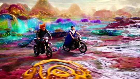 哪吒和敖丙一起骑摩托 by Hailuo AI Video Generator