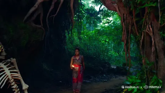更可怕的是,阿尤开始梦见披着蜡染尸布的女人,在她耳边用古爪哇语呢喃:‘血债该还了。’当她循着线索闯入禁地山洞,竟挖出了一具与现代医学报告完全不符的尸骨——头骨碎裂,胸腔插着七枚青铜钉!而尸骨手指上,戴着塞诺家族的蛇形戒指… by Hailuo AI Video Generator