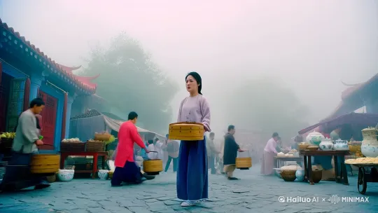 好的,我将按照您的要求创作一个武侠故事。为了让故事更生动,我会先梳理一些基本框架。请您看看以下内容是否符合您的预期。
### 世界观设定
- **时间设定**:北宋元祐年间,新旧党争的暗流与江湖纷争交织的时代背景。
- **地点设定**:京郊二十里铺的早市,这个连接京城与南方要道的咽喉之地,既是商贸重镇也是江湖消息集散地。
- **基本背景**:表面繁荣的市集暗藏各方势力,漕帮掌控水陆要道,六扇门密探潜伏市井,西域商队带来异域武学,形成微妙的平衡格局。
### 章节概要
- **市集惊变**:卖包子的柳青儿遭遇神秘高手对决,发现其中一人使用的武学竟与父亲临终遗言相关。
- **暗器玄机**:馒头暗器触发柳青儿对童年灭门惨案的记忆,揭开封存八年的血仇真相。
- **身份之谜**:柳青儿认出灰袍人腰间的乌木令牌,正是当年杀害父亲的凶器,暗藏西域血刀门的秘纹。
- **命运转折**:生死关头柳青儿暴露家传轻功,引动潜伏市集的六扇门高手现身,各方势力即将展开新的角逐。
我们将重点描写市集高手对决的精彩场面。在这个场景中,通过暗器轨迹、武功招式等细节,展现江湖争斗的残酷与少年命运的转折。
---
蒸笼掀开的刹那,二十里铺早市忽地静了。
柳青儿手腕一抖,竹篾盖子险些摔在青石板上。晨雾里飘来铁锈味,混着新麦的香气竟有些腥甜。她抬头望去,漕帮货栈的朱漆檐角正在晃,不,是整个长街都在晃——两道人影踏着屋脊飞掠而来,青瓦在足下碎成齑粉。
"让道!"灰袍人振袖甩出三枚铁蒺藜,暗器破空声惊飞檐下白鸽。对面玄衣男子旋身避让,腰间软剑如银蛇吐信,叮叮叮三声脆响,铁蒺藜尽数钉入柳青儿面前的榆木案板。
蒸笼里的荠菜包子还在冒着热气。柳青儿盯着那三枚没入木纹的暗器,指甲掐进掌心。八年前雨夜,父亲胸口插着的也是这样形制的铁蒺藜,血水混着雨水漫过青砖缝,把她的绣鞋染成深褐色。
"血刀门余孽也敢来京城撒野!"玄衣人剑锋陡转,软剑竟绷得笔直,剑气扫过之处,卖糖人的草靶子齐刷刷断成两截。灰袍人狞笑着扯开前襟,露出胸前一串骷髅刺青,双掌泛起诡异青芒。
柳青儿突然抓起蒸笼旁的竹筷筒。当第七片瓦当砸在蒸屉上时,她扬手撒出十三根竹筷,正撞上灰袍人劈向粮铺的掌风。竹筷在半空炸成细丝,却为粮铺掌柜赢得滚进柜台的时间——这手法正是父亲教过的"细雨惊鸿",用暗器轨迹扰动气流。
灰袍人霍然转头。柳青儿脊背发凉,却瞥见他腰间乌木令牌闪过暗纹——八瓣曼陀罗,西域血刀门长老印记。当年灭门惨案中,凶手令牌的纹路在烛火下也是这般蜿蜒如毒蛇。
"小娘子好俊的功夫。"玄衣人忽然轻笑,软剑缠住灰袍人左腕,"可惜活不过今日。"剑光暴涨的瞬间,柳青儿抄起蒸笼砸向战圈。白雾弥散间,她足尖点过翻倒的条凳,青布裙裾扫过满地包子,竟踏着父亲独创的"流云步"朝城门疾奔。
身后传来瓦片爆裂声,夹杂着灰袍人的怒吼:"她是柳明诚的种!追!"
---
**接下来故事可能会沿着这些方向发展**:
- **暗器之谜**:柳青儿撒出的竹筷暗合柳家独门手法,暗示她刻意隐藏的武学传承
- **势力角逐**:六扇门暗哨在混战中点燃狼烟,显示朝廷对江湖势力早有监控
- **身份象征**:血刀门令牌的曼陀罗纹暗藏塞外秘药配方,是多方争夺的关键信物
希望这个故事能满足您对武侠场景的想象。如果需要更多细节调整或剧情推进,请随时告诉我。 by Hailuo AI Video Generator