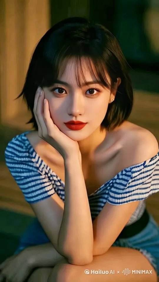 眼部特写。迷人的笑容[推进] by Hailuo AI Video Generator