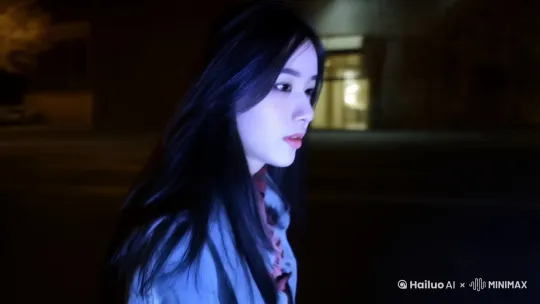 在夜里深夜里走着，一直默默地走着，直到走到尽头 by Hailuo AI Video Generator