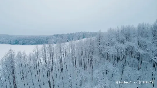 冰雪林中著此生，不与桃李同为尘，
忽然一夜清香发，散作乾坤万里春。 by Hailuo AI Video Generator