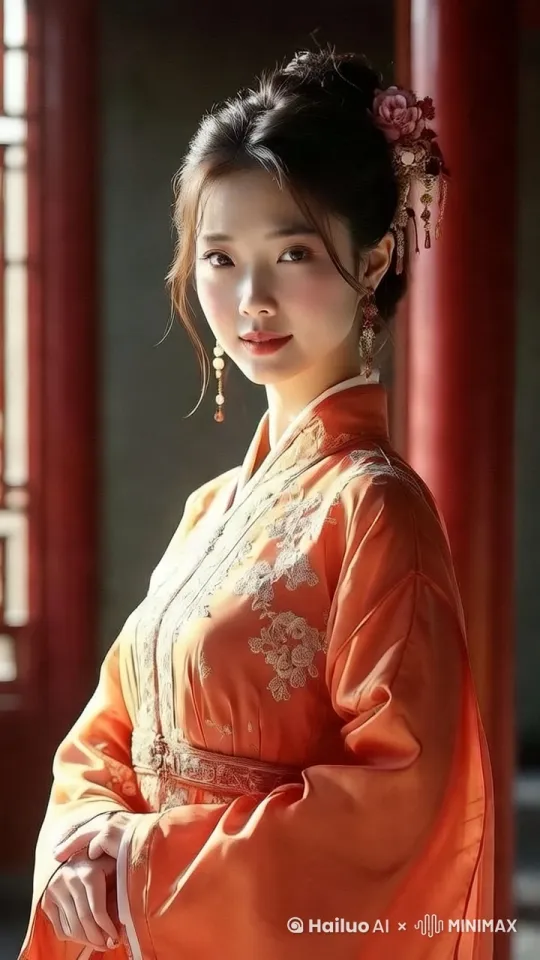 发挥你的想象让图中美女动起来，要求动物流畅自然，无卡顿，画面真实，高清晰。 by Hailuo AI Video Generator