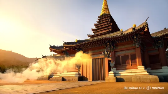 镜头1：祈愿的开始
时长：0：00 - 0：05
景别：全景
画面：晨曦微光洒在古老的庙宇，庙门缓缓打开，露出袅袅香烟。
台词：（旁白）“新年的钟声敲响，带着对美好生活的憧憬，我们踏上这充满希望的祈福之旅。”
音乐/音效：悠扬的古寺钟声，轻柔的风声
运镜：推镜头，从远处的天空逐渐推至庙门
拍摄地点：古寺外
 
镜头2：步入庙宇
时长：0：05 - 0：12
景别：中景
画面：主角满怀虔诚，沿着石板路，一步步走向庙宇，周围的人们也都手持香烛，神情庄重。
台词：（旁白）“在这神圣之地，每一步都带着对未来的期许。”
音乐/音效：沉稳的脚步声，人群的低语声
运镜：跟镜头，跟随主角的脚步移动
拍摄地点：古寺内道路
 
镜头3：求子之愿
时长：0：12 - 0：22
景别：近景
画面：主角来到送子观音像前，双手合十，闭眼虔诚祈祷，心中默念着对新生命降临的渴望。
台词：（主角内心独白）“观音菩萨，愿您赐予我一个可爱的宝宝，让我们的家庭充满欢笑。”
音乐/音效：轻柔的诵经声
运镜：固定镜头，聚焦主角祈祷的画面
拍摄地点：送子观音殿
 
镜头4：送财之盼
时长：0：22 - 0：32
景别：中景
画面：主角转身，走向财神像，将手中的香烛恭敬插好，再次深深鞠躬，祈求财运亨通。
台词：（主角内心独白）“新的一年，愿财神爷眷顾，事业顺遂，财源广进。”
音乐/音效：喜庆的鞭炮声（隐隐约约）
运镜：平移镜头，从送子观音像平移到财神像
拍摄地点：财神殿
 
镜头5：希望之光
时长：0：32 - 0：40
景别：全景
画面：主角走出庙宇，阳光洒在身上，脸上洋溢着希望的笑容，庙宇在身后熠熠生辉。
台词：（旁白）“带着满满的祈愿，相信新的一年，幸福与财富都会如期而至。”
音乐/音效：欢快的新年音乐渐强
运镜：拉镜头，从主角身上拉远，展现整个庙宇和周边的热闹场景
拍摄地点：古寺外 by Hailuo AI Video Generator