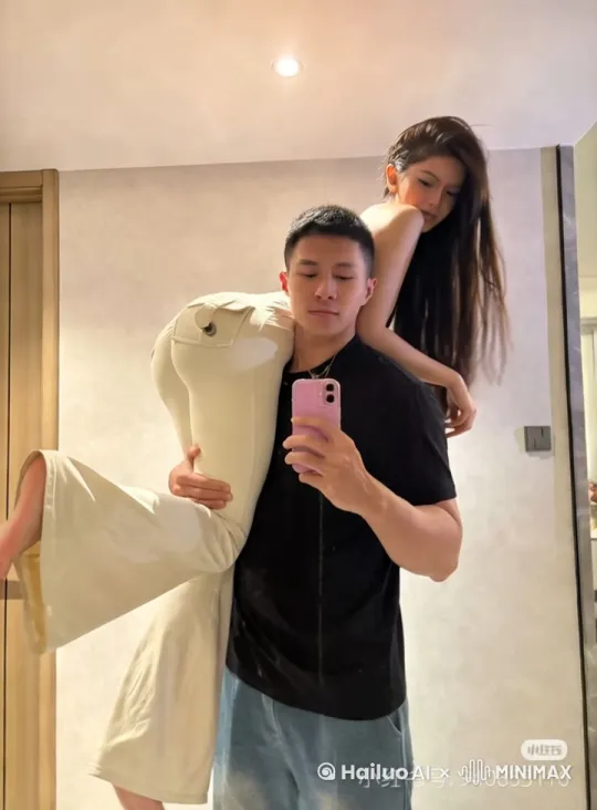 视频中的女人连续放屁，图中的男人恶心的先扔掉手机，后把女人也扔掉了 by Hailuo AI Video Generator