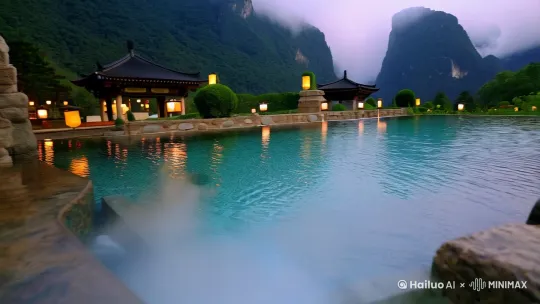 😎嘿，宝子们！咱这汇千汤泉简直就是个超级好玩的地方呀！这里不仅能让你享受舒适的洗浴，那足疗按得那叫一个爽，保健服务更是贴心周到。而且哦，餐饮美食让你吃到嗨，客房环境也是舒适宜人。😜来汇千汤泉，一次满足你所有需求，快来体验吧！😘 by Hailuo AI Video Generator