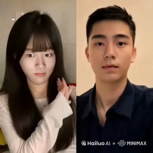 让图片中的两人甜蜜接吻，十分享受 by Hailuo AI Video Generator