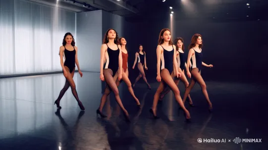 5个穿着泳装和丝袜和韩国长相不同的性感美女跳Stellar《Marionette》的性感舞蹈 by Hailuo AI Video Generator