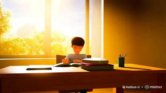 生成“破晓晨读”“深夜自习”等场景，搭配字幕“真正的成功，从坚持开始”。
核心内容
案例展示：
制作“学霸笔记”动态化（文字弹跳、重点高亮）。
通过可灵AI生成“诺贝尔奖得主实验室”场景，突出“十年磨一剑”
金句强化：
生成爱迪生、居里夫人等名人动态肖像，口播“天才是1%的灵感+99%的汗水”。
结尾呼吁
生成虚拟教师形象，挥手比心并说出：“你的坚持，终将美好！点击关注，获取学习秘籍→” by Hailuo AI Video Generator