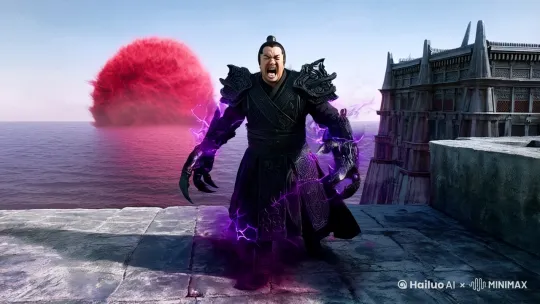 （根据《魔童闹海》世界观及美术设定进行高度还原的续写）
 
【申公豹立于城墙箭垛之上，玄铁爪尖凝聚暗紫色雷光，远处海面突然翻涌血浪】
 
申公豹：（阴鸷冷笑）好个水族逆鳞！三百年前你们剖我兄长魂魄炼丹时，就该想到今日！
 
【三条龙首自血浪中探出，额间朱砂纹闪烁幽光。东海龙王布下万丈水幕结界，西海龙王祭出白骨幡，北海龙王双眸赤红如血】
 
东海龙王：（声如洪钟）尔等窃取镇海珠，还敢屠戮我水族子民！
 
申公豹：（甩动狐尾卷起飓风）当年太乙真人收服魔丸时，就该掐死这孽种！（掌心雷光暴涨）
 
【西海龙王的白骨幡骤然展开，万千骷髅兵从海面浮现。北海龙王喷出冰霜巨龙，与申公豹的紫雷纠缠】
 
申公豹：（踏碎脚下冰棱）不够看！（咬破舌尖喷出血雾）天地玄宗，万炁本根——！
 
【血雾中浮现上古妖纹，整座陈塘关地面震颤着裂开深渊。深渊中伸出无数骨刺缠住冰霜巨龙，黑莲业火顺着骨刺焚烧】
 
东海龙王：（水幕被业火烧出焦痕）这是什么法术？！
 
申公豹：（舔舐嘴角血渍）用魔丸精血唤醒的血河大阵...待本座吞噬最后一条龙魂...（突然捂住胸口咳血）
 
北海龙王：（双爪拍碎袭来的骨刺）老匹夫你受了内伤！
 
申公豹：（狂笑着撕开衣袍，胸口魔纹绽放）这点小伤...（抓住北海龙王龙须拖向深渊）正好给血河喂食！
 
【哪吒脚踏风火轮破空而至，混天绫缠绕住申公豹狐尾】
 
哪吒：（怒吼）放开我叔父！
 
申公豹：（转头狞笑）魔丸转世也配管教我？（甩出捆仙索）
 
【捆仙索与混天绫纠缠迸发金光，三龙趁机联手攻击。东海龙王召唤潮汐，西海龙王操纵冤魂，北海龙王释放极寒领域】
 
哪吒：（乾坤圈变大挡住极寒风暴）三昧真火！（火焰顺着混天绫烧向捆仙索）
 
申公豹：（暴喝一声震碎冰层）给我死！
 
【血河大阵突然沸腾，无数骷髅从深渊爬出扑向龙群。哪吒趁机冲向申公豹，却被血雾侵蚀皮肤】
 
哪吒：（痛苦嘶吼）这是什么毒...
 
申公豹：（癫狂大笑）你以为斩妖除魔就能赎罪？看看你身上流着谁的血！（指向哪吒颈间莲花烙）
 
【战斗进入白热化，陈塘关城墙在法术冲击下崩塌。关键时刻，太乙真人脚踏祥云降临，手中玉净瓶射出甘露净化血河】
 
太乙真人：（拂尘扫过哪吒伤口）痴儿，还不快斩断业障！
 
哪吒：（擦去泪水举起火尖枪）师父放心！（枪尖燃起三昧真火直指申公豹心口）
 
【三龙见状突然调转攻势，龙吟声化作音波攻击哪吒。太乙真人抛出混元金斗结成防护罩】
 
太乙真人：（对三龙低语）当年是你们的兄弟自愿献祭...（掌心浮现龙魂印记）
 
【三龙龙目瞬间清明，收起攻击退入深海。申公豹在金光中化作飞灰，血河大阵随之消散】
 
（镜头拉远，朝阳穿透乌云照射在废墟中的莲花台上，哪吒低头看着莲花烙沉默不语） by Hailuo AI Video Generator