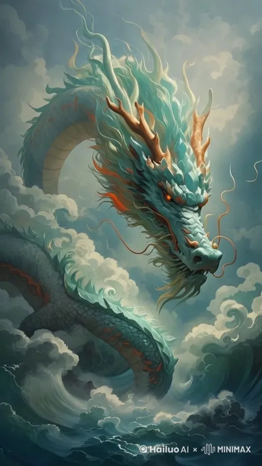 云在动，龙头指向飞向天空 by Hailuo AI Video Generator