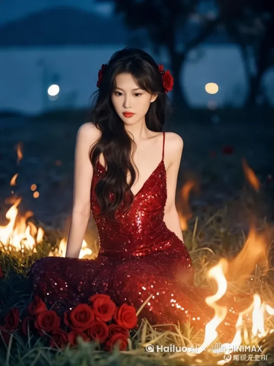 [推出,上升,下摇]画面背景扩展到16:9的比例，人物主体不要变形 by Hailuo AI Video Generator