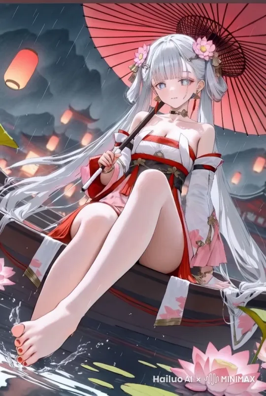 少女正在戏水，嘴唇微动小声说着什么，水珠四溅，镜头晃动 by Hailuo AI Video Generator