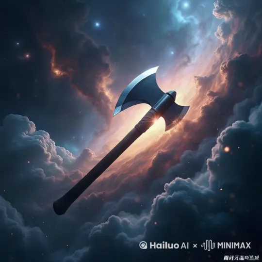 夕斧头旋转由远及近 by Hailuo AI Video Generator