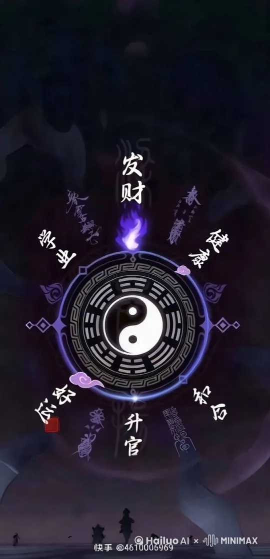 让图片动起来。八卦阵被激活。发出阵阵金光。 by Hailuo AI Video Generator