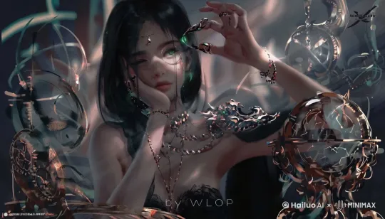 发光的宝石放胸前 by Hailuo AI Video Generator