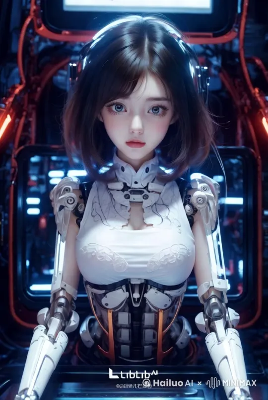 模特不断向前爬行，想要爬出屏幕[跟随] by Hailuo AI Video Generator