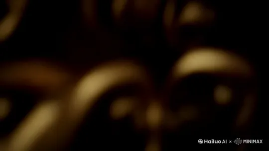 镜头从一片昏暗环境的低机位地面镜头开始,缓缓前推并上升,随着镜头的上升,画面中出现一张奢华的木桌,镜头继续上升,拍摄到木桌之后昏暗的环境里坐着一个正对镜头的人,这个人的面部被一束顶光照亮,胸口上戴着一朵鲜红的玫瑰,画面构图和明暗色彩类似《教父》。 by Hailuo AI Video Generator
