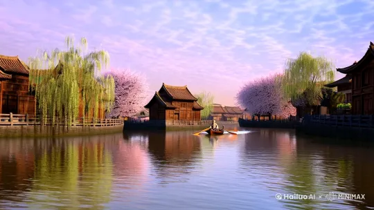 江南水乡的春天 by Hailuo AI Video Generator