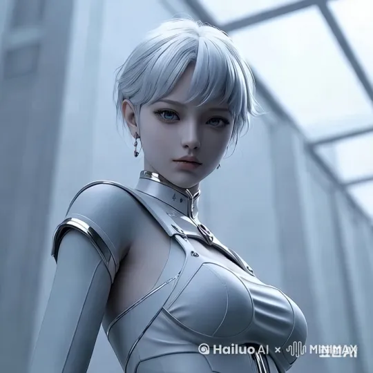 [拉远,下降,下摇]女孩做一字马，脸部不变形 by Hailuo AI Video Generator