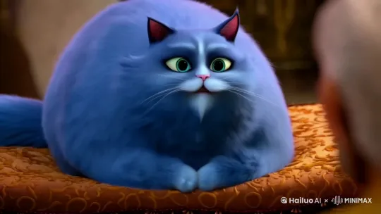 蓝色猫咪疯狂炒饭炒了1万顿饭。 by Hailuo AI Video Generator