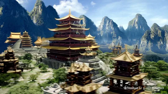 在浩瀚的修真世界中，存在着一个名为“剑渊”的神秘大陆。这里以剑修为主，剑道盛行，强者为尊。剑渊大陆分为五大剑宗，分别是：天剑宗、玄剑宗、烈剑宗、幽剑宗和灵剑宗。五宗之间相互制衡，争夺着剑渊大陆的至高无上荣耀——“剑皇”的称号。 by Hailuo AI Video Generator