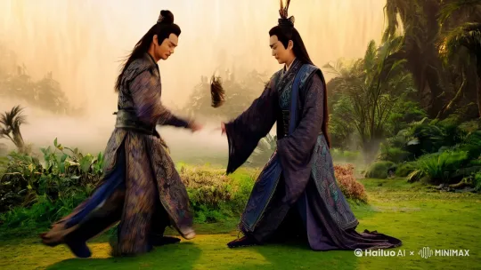 封神演义中的哪吒和他的敖丙在一起踢毽子 by Hailuo AI Video Generator