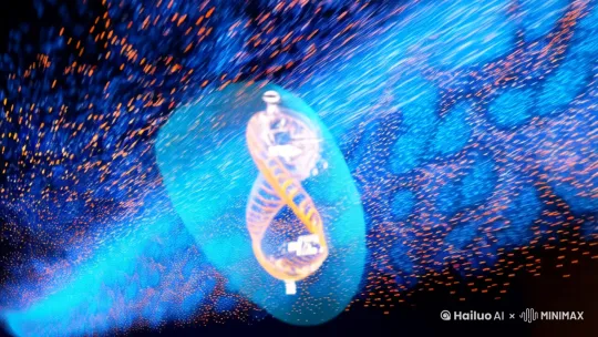 "neural network data streams, holographic embryo growth prediction model, dynamic DNA helix visualization, real-time biometric sensors, cellular-level anomaly detection, glowing 3D fertility success rate curves, cyber-medical interface, nano-bots adjusting culture environment"
0-1.5秒（数据建模）：
• 环绕运镜展示流动的基因数据链（蓝光粒子+橙色高亮突变点）
• 全息胚胎投影周围浮现概率百分比（82%→89%动态增长）
• AI核心呈现DNA双螺旋结构的实时拓扑变换

1.5-3.5秒（监测干预）：
• 微距镜头穿透培养液显示分裂中的胚胎细胞
• 红色预警光点识别异常分裂，触发纳米机械臂精准修正
• 培养环境参数（温度/PH值）的增强现实界面动态校准

3.5-5秒（成果可视化）：
• 多屏显示历史案例的成功率对比柱状图（传统35% vs AI 68%）
• 虚拟子宫内胚胎发育阶段的全息时间轴快速演化
• 结尾定格在医生与AI系统协同决策的增强现实手术界面

增强型技术参数：
• 色彩动力学：医疗蓝（#3A7CA5）为基础色，异常警告使用脉冲红（#FF1A1A），成功指标用生物绿（#7CFC00）渐变
• 数据可视化：浮动全息图表需包含径向基函数(RBF)网络拓扑图
• 动态效果：细胞分裂过程采用流体力学模拟（粘度值0.08）
• 光影配置：在胚胎周围添加菲涅尔边缘光（强度1.2，范围0.7） by Hailuo AI Video Generator