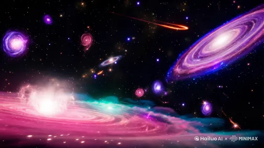 **主题**: 宇宙深空的壮丽与神秘——探索宇宙射线的奇观

**场景描述**:  
在浩瀚无垠的宇宙深空中，星系如同璀璨的宝石，星云如同巨大的星际云朵，散发着五彩斑斓的光芒。宇宙射线如同神秘的使者，在星际空间中穿梭，带来了宇宙深处的能量和信息。整个场景充满了动态的活力和神秘的氛围。

**细节**:  
1. **星云**:  
   - **色彩**: 多彩的星云，色彩层次丰富，粉色、紫色、蓝色和绿色的光芒交织在一起，形成了一幅幅绚丽的图案。
   - **形态**: 星云的形态各异，有的如同巨大的漩涡，有的如同轻柔的薄纱，还有的如同绽放的花朵。
   - **动态**: 星云内部的气体和尘埃在宇宙射线的激发下，呈现出微弱的闪烁效果，仿佛在呼吸。

2. **流星**:  
   - **数量**: 多个流星同时划过天际，拖曳着长长的光尾，仿佛在夜空中舞动。
   - **速度**: 流星快速划过，速度感十足，给人一种瞬间即逝的美丽。
   - **互动**: 流星在穿过宇宙射线密集区域时，会与射线发生轻微的相互作用，产生短暂的闪光和能量涟漪。

3. **极光**:  
   - **形态**: 带电粒子在宇宙中穿梭，形成了如同极光般的美丽光带，这些光带在星云和流星之间穿梭，增添了画面的层次感和动感。
   - **色彩**: 极光的色彩变化多端，从绿色到紫色，再到粉色和蓝色，仿佛在不断变换的彩虹。
   - **来源**: 极光主要由宇宙射线与地球磁场相互作用产生，在深空中，这些光带则是由宇宙射线与星际介质相互作用形成的。

4. **宇宙射线**:  
   - **形态**: 宇宙射线以高能粒子的形式在星际空间中穿梭，呈现出细长的光束或射线状。
   - **色彩**: 宇宙射线通常呈现为淡蓝色或紫色，有时也会因为与星际介质相互作用而呈现出其他色彩。
   - **动态**: 宇宙射线在画面中快速移动，穿过星云、流星和极光区域，与这些天体现象发生相互作用，产生微弱的闪光和能量涟漪。
   - **来源**: 宇宙射线主要来源于超新星爆发、黑洞和中子星等高能天体现象，它们携带着宇宙深处的能量和信息，为整个场景增添了神秘和科学的色彩。

5. **深空背景**:  
   - **星系**: 远处的星系如同璀璨的宝石，星系的旋臂和核心区域清晰可见，恒星在其中闪烁。
   - **星团**: 密集的星团如同珍珠项链，环绕在星云的周围，增加了画面的立体感和深度。
   - **宇宙尘埃**: 宇宙尘埃在星云和星系之间漂浮，形成了朦胧的背景，使得整个场景更加神秘和梦幻。
   - **射线背景**: 宇宙射线在深空背景中穿梭，留下淡淡的轨迹，仿佛在诉说着宇宙的动态和活力。

6. **镜头运动**:  
   - **方向**: 镜头持续向前移动，仿佛在穿越宇宙的深处，带领观众进入一个充满未知和奇迹的世界。
   - **速度**: 镜头移动的速度适中，既不会过快让人感到眩晕，也不会过慢让人感到乏味。
   - **互动**: 镜头在移动过程中，会穿过宇宙射线密集区域，观众可以感受到射线带来的能量和动态效果。

**技术参数**:  
- **分辨率**: 32K高清，确保每一个细节都清晰可见。
- **色彩**: 丰富的色彩层次，真实还原星云、极光和深空背景的绚丽色彩。
- **动态**: 流畅的动态效果，流星、极光、星系和宇宙射线的运动自然流畅。

**氛围**:  
整个场景充满了神秘和壮丽的氛围，让人感受到宇宙的浩瀚和美丽。宇宙射线的加入，使得整个画面更加动态和充满活力，仿佛在诉说着宇宙的古老和神秘。观众仿佛置身于一个充满能量和奇迹的宇宙中，感受到无尽的宁静和震撼。

**提示词总结**:  
"宇宙深空，星系，星云，多彩星云，流星，极光，宇宙射线，带电粒子，32K高清，镜头向前移动，梦幻宇宙，绚丽色彩，动态光带，深空背景，星团，宇宙尘埃，神秘氛围，高能粒子，射线轨迹，能量涟漪"

---

希望这个进一步优化的提示词能帮助您生成更加丰富和壮丽的AI艺术作品！ by Hailuo AI Video Generator