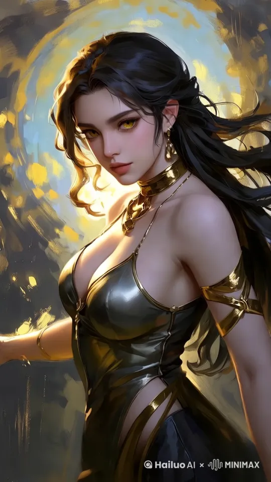 [左移,推进,右摇]一个大美女，盯着镜头，不停的说着话 by Hailuo AI Video Generator