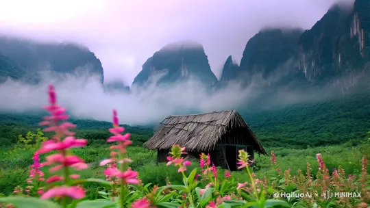 开场镜头：云雾缭绕的深山全景]
"在九州最神秘的禁区里
藏着连卫星都拍不到的惊天秘密——"

[镜头推近破旧草房]
"17岁少年竟有5000岁？
每天睁眼都活在永生的诅咒里！"

[特写草药随风摇曳]
"当隔壁81岁老人含笑而终
他却盯着自己永不衰老的手掌——"

[突然闪现少年沧桑眼神]
"修炼五千年！竟卡在最低境界！
每一句'你天赋太差'都像尖刀刺心！"

[悬念镜头扫过泛黄古籍]
"究竟是谁封印了他的修为？
永生是上天的恩赐...还是最恶毒的惩罚？" by Hailuo AI Video Generator