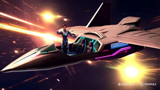 镜头3：太空决战——情感爆发的高潮

画面描述：守卫者小队驾驶战舰冲向敌方母舰，主角在爆炸中与AI战友（通过“双角色参考”功能生成）并肩作战。AI战友为保护主角牺牲，化为数据碎片消散。

AI提示词：
“战舰在激光雨中穿梭，主角与AI战友背靠背战斗。AI被击中后，身体逐渐数据化，转头对主角微笑，说出‘协议完成’，最终化作蓝色光点消散。主角怒吼，战甲能量爆发为金色。”

情感核心：
海螺AI的“情绪表演”功能可精准捕捉从悲愤到决绝的表情变化，增强观众代入感515。

镜头4：终局反转——AI与人类的共生

画面描述：敌方母舰核心暴露，主角发现其由失控的远古AI控制。最终通过上传战友的数据碎片，重启AI并达成和平协议。

AI提示词：
“主角将数据芯片插入核心，失控AI的红色能量场逐渐转为平静的蓝色。全息投影中，逝去的战友身影重现，点头致意。星际舰队撤退，星球重生。”

技术亮点：
使用海螺AI的“场景一致性”功能，确保核心控制室的机械结构与能量场变化连贯13。

镜头5：片尾彩蛋——未完待续

画面描述：片尾字幕滚动时，画面切至遥远的星系，一个神秘信号塔突然启动，发出未知频率的脉冲波。

AI提示词：
“宇宙深空中，废弃信号塔的指示灯突然亮起，脉冲波扫过镜头，背景响起低沉的机械嗡鸣声。”

海螺AI操作建议
角色设计：

使用“主体参考”功能上传主要角色设计图（如战甲细节、AI机械外观），确保多场景中形象稳定13。

对群像场景，可在提示词中标注“区分五人服装与种族特征”，利用海螺AI的多角色处理能力12。

情感与动作优化：

在关键情绪节点（如AI牺牲）添加详细表情描述（如“微笑中带数据裂痕”），利用海螺AI的“情绪渲染”优势515。

大幅动作场景（如太空战斗）可拆分为多个6秒片段生成，再通过剪辑软件拼接，避免肢体崩坏13。

风格化提示：

添加“赛博朋克光影”“未来主义机械纹理”等风格关键词，强化科技感16。

若生成效果不佳，可开启海螺AI自带的“提示词优化”功能，自动补充细节13。 by Hailuo AI Video Generator