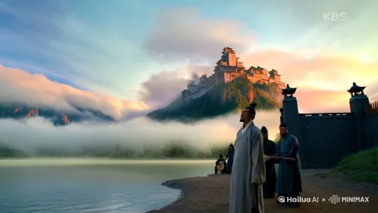 - **时间**:清晨,天边泛着鱼肚白,晨雾缭绕。
- **场景**:白帝城矗立于险峻山巅,被五彩云霞环绕,城墙若隐若现。镜头拉近,李白身着素袍,立于城门前,与送行的官员拱手告别。
- **动态细节**:
- 云层流动,光影渐变,象征时间推移。
- 李白转身登上一叶轻舟,船夫撑篙启程,船头划破江面薄雾。
- **音效与配乐**:古琴悠扬,辅以晨鸟啼鸣,渐入轻快的流水声。
**台词**:
李白(面向白帝城):“此去江陵,山高水长,幸得赦归,当不负快意!” by Hailuo AI Video Generator