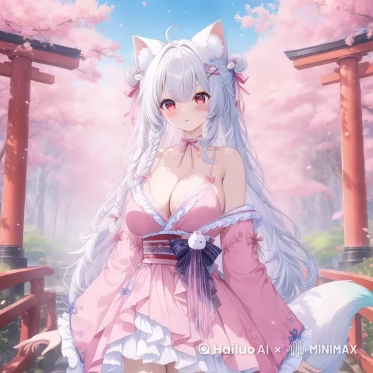 画面中的角色转身之后又回头看我，一脸恋恋不舍[变焦拉远] by Hailuo AI Video Generator