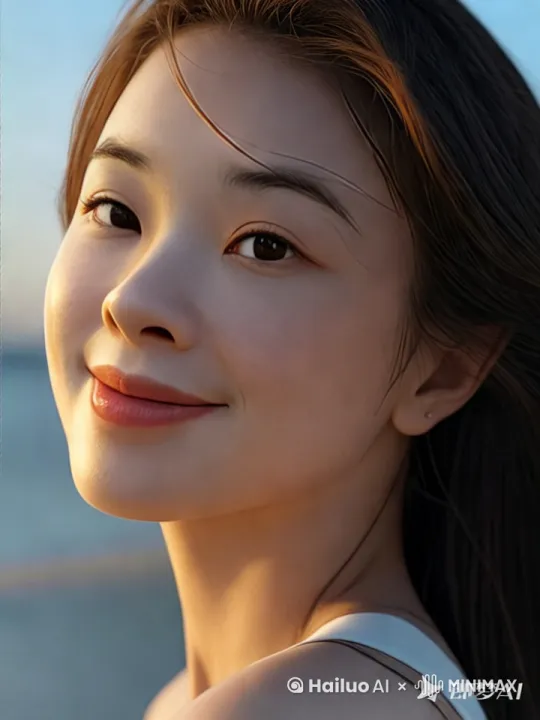 (4K cinematic shot:1.3), tropical beach, crystal clear water, white sandy shore, swaying coconut trees, golden sunlight, soft clouds, gentle waves, summer vibe, (beautiful Asian woman:1.2) walking along shoreline, wet white bikini, flowing black hair, natural makeup, soft smile, slight wind effects, sparkling water droplets, seagulls flying, dynamic lighting, depth of field

Negative prompt: cartoonish, low quality, deformed hands, extra fingers, unnatural lighting by Hailuo AI Video Generator