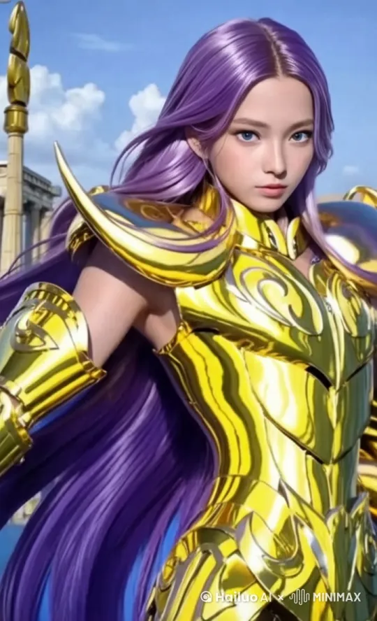 女圣斗士潇洒转身 by Hailuo AI Video Generator